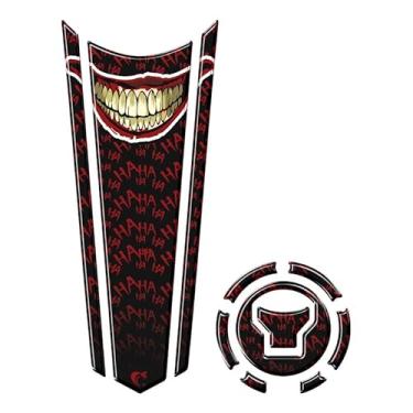 Imagem de Adesivo Faixa Gravata Tanque E Bocal Moto Resinado HAHAHA