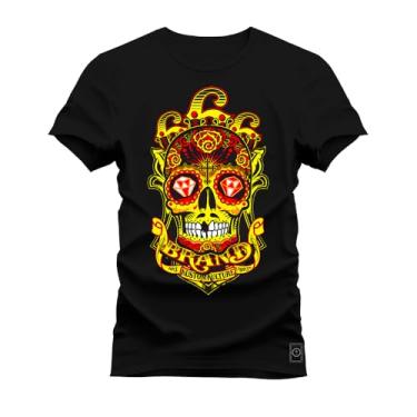 Imagem de Camiseta T-Shirt Confortável Estampada Buda Brand Preto GG