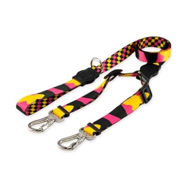 Imagem de Dog Trip Brasil Coleira Guia Dupla Para Cães Cachorro Adestramento Passeio Tamanho Porte Grande Médio Pequeno (P, Marbella)