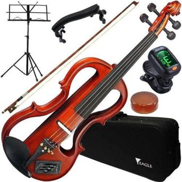 Imagem de Kit Violino Elétrico Eagle Ev744 4/4 Arco Breu Fone Partitur