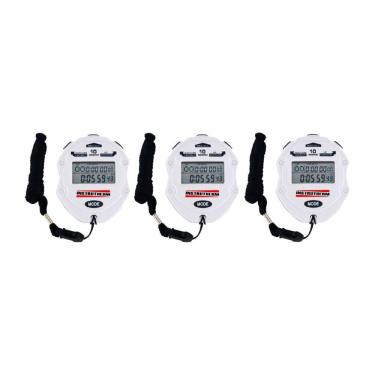 Imagem de Kit 3 Cronômetro Digital 99 Lap Split 10 Memórias Relógio Calendário Alarme Contador Temporizador Cd-3000 Portátil