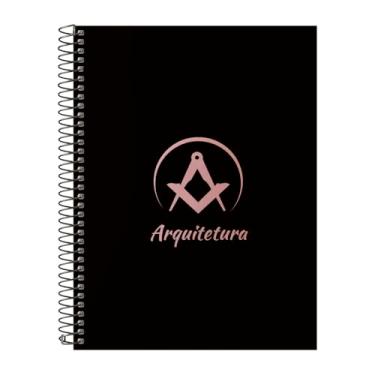 Imagem de Caderno Universitário Espiral 20 Matérias Profissões Arquitetura (Preto e Rosê)