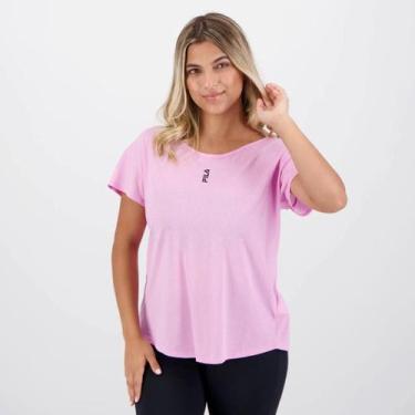 Imagem de Camiseta Fila Basic Run Feminina Rosa