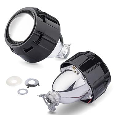 Imagem de 2.5" Mini Projetor Lente LHD Bixenon Projetor Lente com Black Shrouds High Low Beam Função Carro apto para H1 H4 H7 Car Motocicleta Retrofit