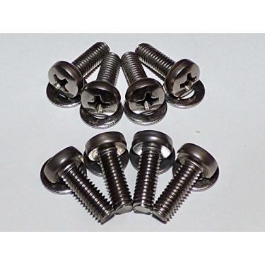 Imagem de (2) Dois pacotes – parafusos de comprimento regular M4 x 12 mm para televisores e monitores 29" ou menor • Suporte de montagem de parede para TV • VESA 75x75, 100x100 ou 100x200 • Inoxidável