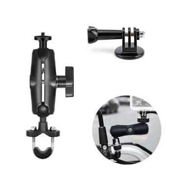 Imagem de usmallbee Suporte de câmera de motocicleta para Gopro, suporte para guidão de 25 mm compatível com suportes RAM tamanho B, para GoPro Hero11/10/9/8...4, Insta360 ONE X3,X2,X,RS,R