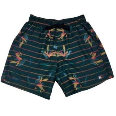 Imagem de Short Curto Tactel com Elastano Listras Floral Track-Masculino