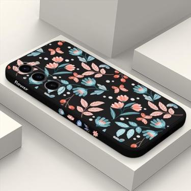 Imagem de LEECG Capa para Samsung Galaxy S23, capa para Samsung S23, design de padrão criativo, capa protetora fina de silicone para celular S23, 6,1 polegadas, preta 1