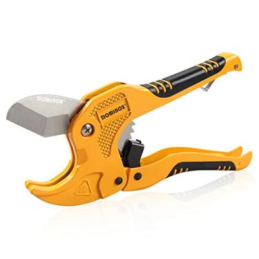 Imagem de DOMINOX Cortador de tubos de PVC tipo catraca de 3,8 cm, aplique em mangueiras de plástico PEX, PVC e PPR e tubo de encanamento, adequado para trabalho doméstico e encanador