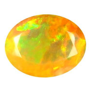 Imagem de 1,35 ct AAA+ Corte oval de qualidade premium de pedra preciosa (10 x 7 mm) opala arco-íris não aquecida opala genuína solta