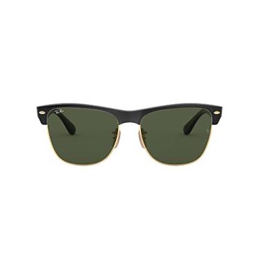 Imagem de Óculos de sol Ray-Ban unissex adulto Rb4175 Clubmaster, preto Demishiny e dourado/verde, 57 mm EUA