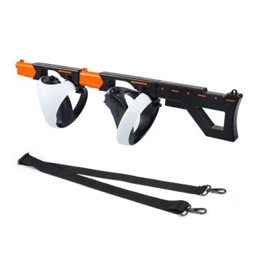 Imagem de DEVASO Magnetic VR Gun Stock for PSVR2, 3-in-1 Changing VR Handle Accessories for Playstation VR2, Handle Attachment with Shoulder Straps for Enhance FPS Gaming Experience