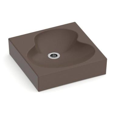 Imagem de Kit 2 Cubas de Apoio 41x41cm Ruy Ohtake Roca Café