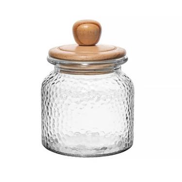 Imagem de Porta Mantimento de Vidro Borossilicato com Tampa em Bambu 700ml 20798 - Wolff