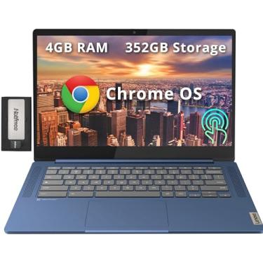 Imagem de Lenovo IdeaPad Slim 3 Chromebook 35.6 cm FHD Touchscreen, MediaTek Kompanio 520, 4GB LPDDR4X, 352GB de armazenamento (64GB eMMC + 288GB Docking Station Set), webcam, WiFi 6, Chrome OS, Abyss Blue
