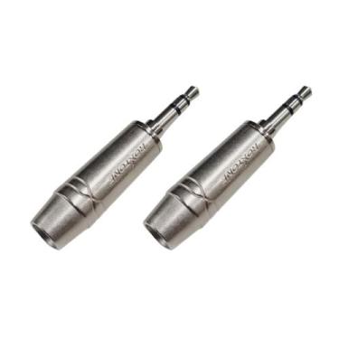 Imagem de Kit 2 Plug P2 Macho Estéreo Prof Para Celular Mesmo Com Capa - Roxtone