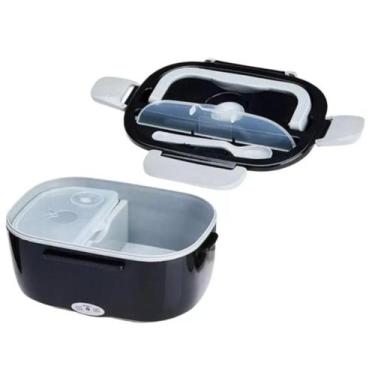 Imagem de Marmita eletrica Aquecedor de Alimento Gourmet Branco com Preto - Próp