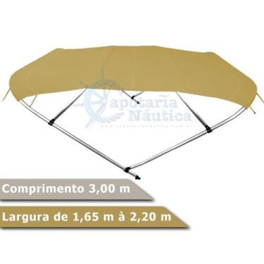 Imagem de Capota Toldo Nautico 4 Arcos 3 m Comprimento Estrutura Reforçada P/ La