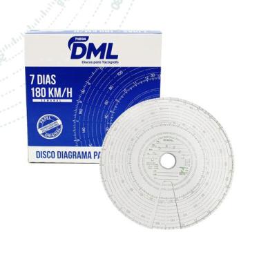 Imagem de Disco Tacógrafo 180km X 7 Dias Analógico Caminhão Semanal - DML