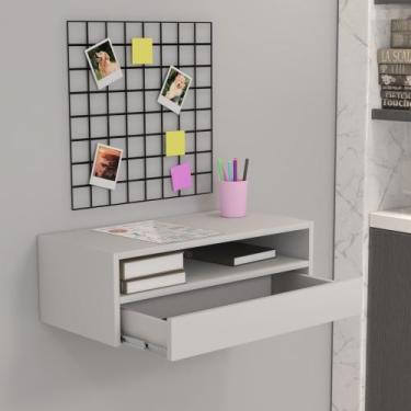 Imagem de Mesa Cabeceira Suspensa MDF Gaveta Inferior E Nicho Versátil - Deliqua