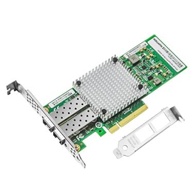 Imagem de Placa de rede de 10 Gb com chip Intel 82599ES, duas portas SFP+ adaptador Ethernet PCI Express suporta Windows Server/Linux/VMware, Compare com Intel X520-DA2