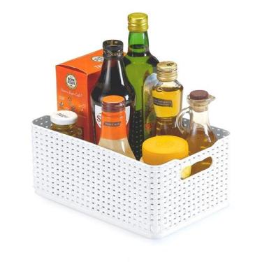 Imagem de Cesto Organizador Ret. Rattan 3 Branca 4,5 Lts - ARTHI, U
