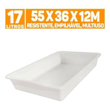 Imagem de Caixa De Plástico Multiuso Empilhável Armazenamento 17l Organizadora -