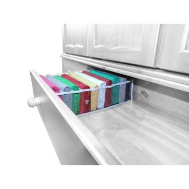 Imagem de Kit 5 Colmeias Organizadoras de Camisetas (40x25x10) para Guarda Roupa
