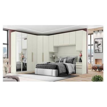 Imagem de Quarto Modulado Casal Ambiente Composição 6 New Predileto 6 Peças Arei