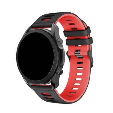 Imagem de Pulseira 22mm e 20mm Silicone Color p/ Relógio c/ Pinos - Poolsy, Pret
