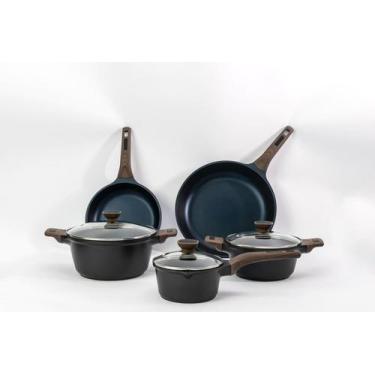 Imagem de Jogo De Panelas Alumínio Fundido Revest. Cerâmico 5 Peças - Temperatti