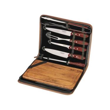 Imagem de Kit de Churrasco 8 Peças Tramontina - Polywood 21198/765