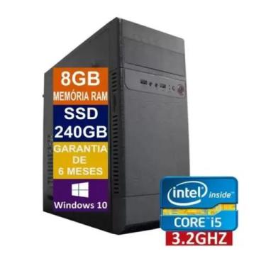 Imagem de Pc Desktop Computador CPU Intel Core I5 / 8GB Memória RAM / Ssd 240GB
