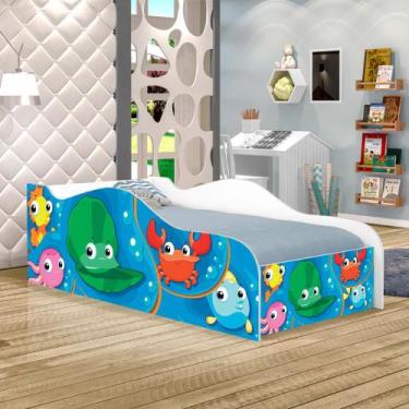 Imagem de Mini Cama Like Peixinhos Infantil Com Colchão - Mais de Casa