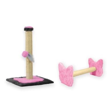 Imagem de Arranhador Para Gatos Poste P Torre Sisal Com Bolinha Poste Horizontal