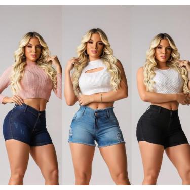 Imagem de Short e Bermuda Jeans Feminina Lycra Elastano - K jeans, S303, 40