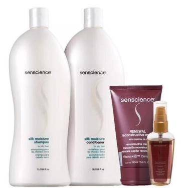 Imagem de Senscience Silk Moisture Duo 1L True Hue Color Oleo 55ml e Renewal Mas