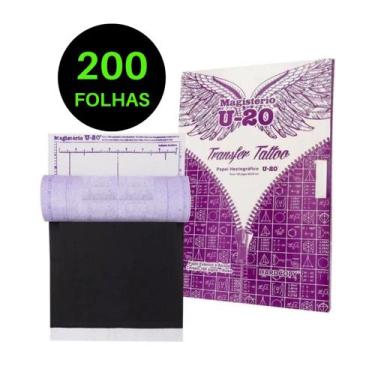 Imagem de Kit 2 Caixas Papel Hectográfico Para Decalque Tatuagem 200 Unidades - 