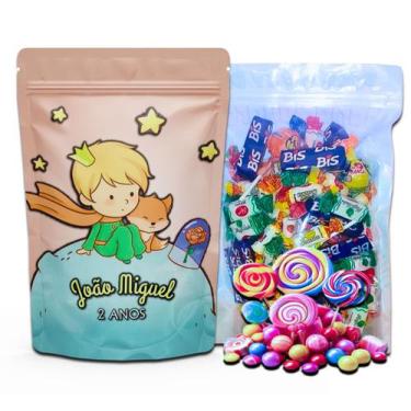 Imagem de Kit Festa Com 5 Saquinhos Em Pé 12x19cm Vários Temas - Mundo da Bina, 
