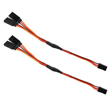 Imagem de E-outstanding Servo Y Extension Cable 2PCS 150mm 22AWG 60 Cores JR Style Servo Receiver Y Extension Lead Wire Servo Y Harness Connectors Cord for RC Futaba Car Airplane