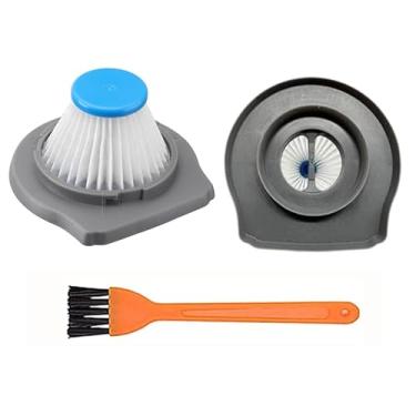 Imagem de Substituição de filtro de vácuo compatível com aspiradores manuais Black e Decker AdvancedClean & Reviva Series Compare com a peça HLVCF10-2 pacotes com 1 escova