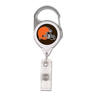 Imagem de Porta-crachá premium retrátil NFL Cleveland Browns, cor do time, tamanho único