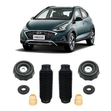 Imagem de Par 2 Kit Coxim Batente Coifa Dianteira Hb20X 2019 A 2022 - Auto Flex