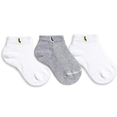 Imagem de Kit 3 Pares Meias Lupo Meninos 2725-089 Infantil Algodão, 30-35, 900, 