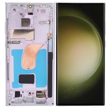 Imagem de Tela de 6,7 polegadas para S23 Ultra 5G SM-S918U, LED digitalizador de tela tátil de repuesto Kit de montagem com marco e ferramenta de reparo (Roxo)