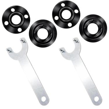 Imagem de QMTCYXGS 5/8-11 eixo rosqueado 11,4 cm 12,7 cm kit de chave de rebarbadora de porca angular flange de metal para adequado para Dewalt Milwaukee Makita193465-4 224568-4 (6 peças)