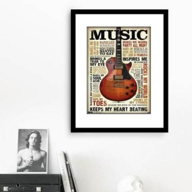 Imagem de Quadro Music Guitarra - 60x48cm - Quadros On-line