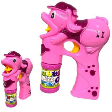 Imagem de Brinquedo Lança Bolhas De Sabão Cachorrinho Com Água - Europio, Rosa
