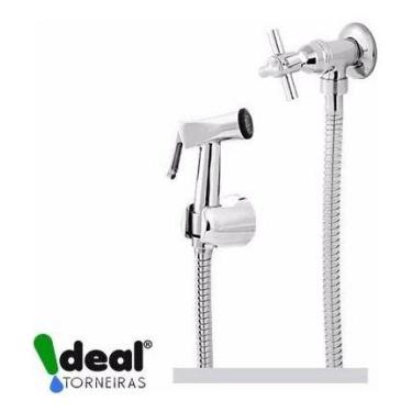 Imagem de Ducha Higiênica P/ Banheiro E Gatilho Em Metal 1/4 Volta C-31 - Malu M