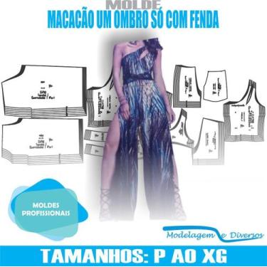 Imagem de Molde macacão, modelagem&diversos, p-xg, correios